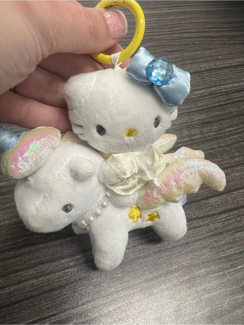 Hello Kitty Unicorn Plush Keychain - from Hong Kong